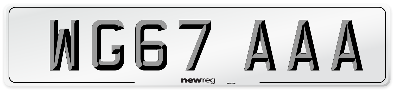 WG67 AAA Number Plate from New Reg